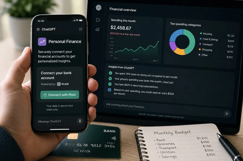 ChatGPT Manages Your Wallet & Bank: OpenAI’s Finance Tools