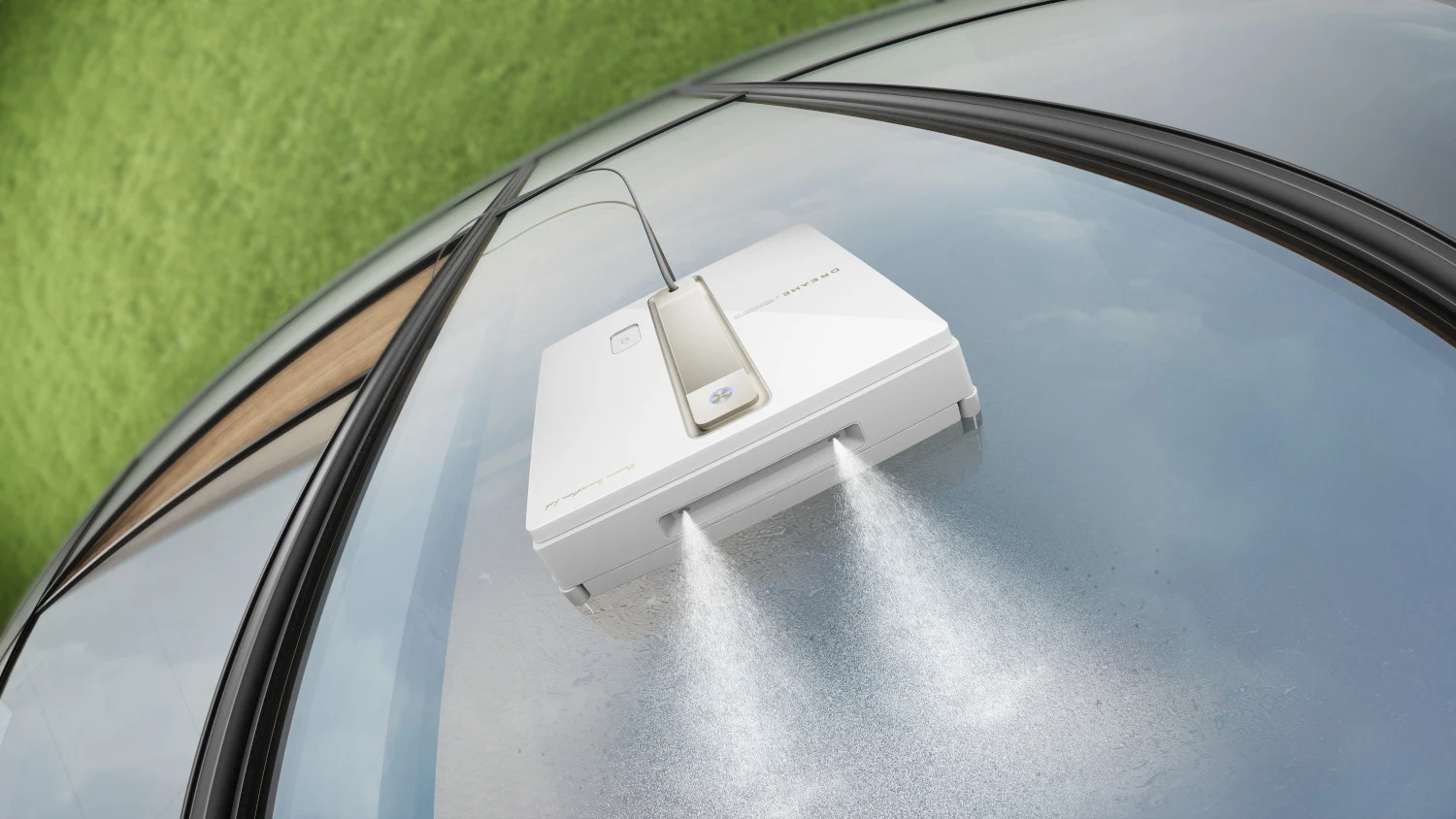 New Window Cleaning Robot: Corner Coverage, Warm Water, Base Station