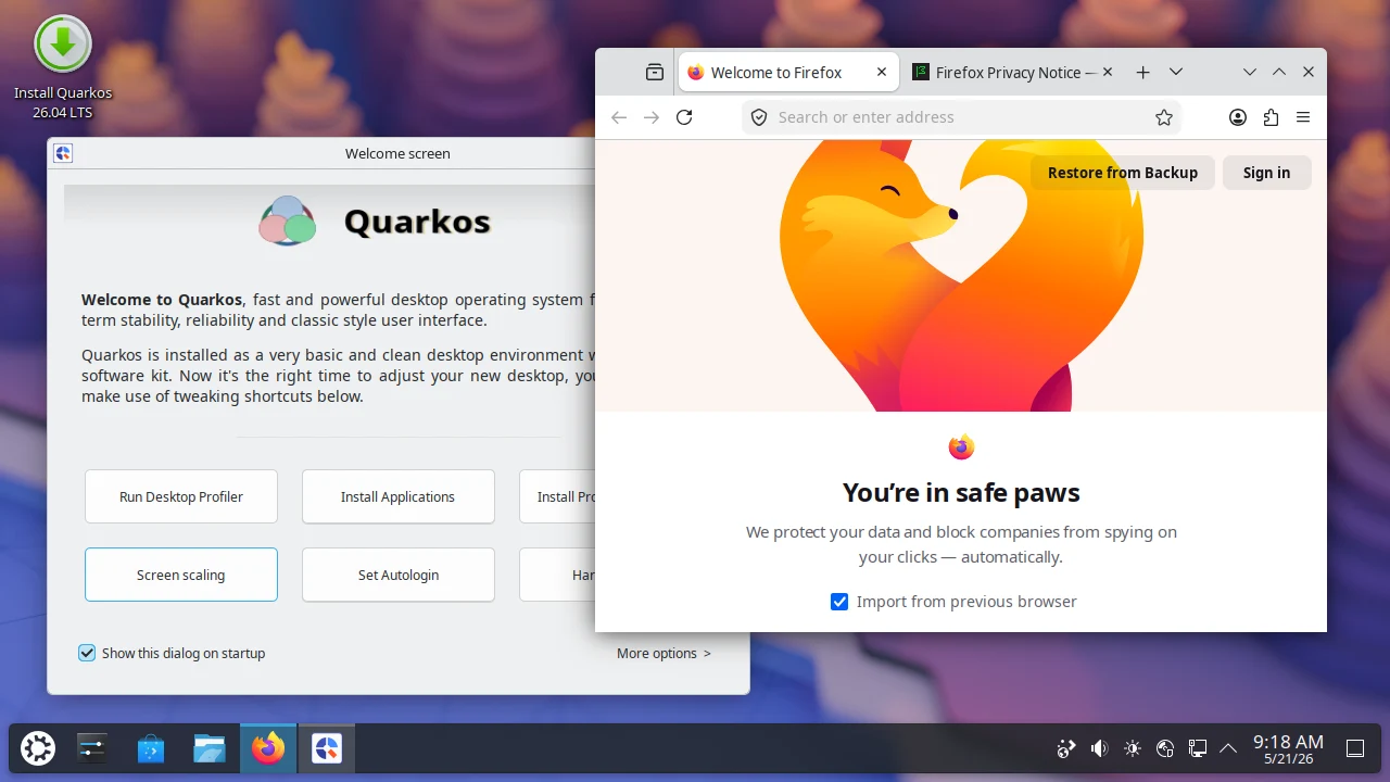 Ubuntu-based Quarkos 26.04 with KDE Plasma 6.6 released