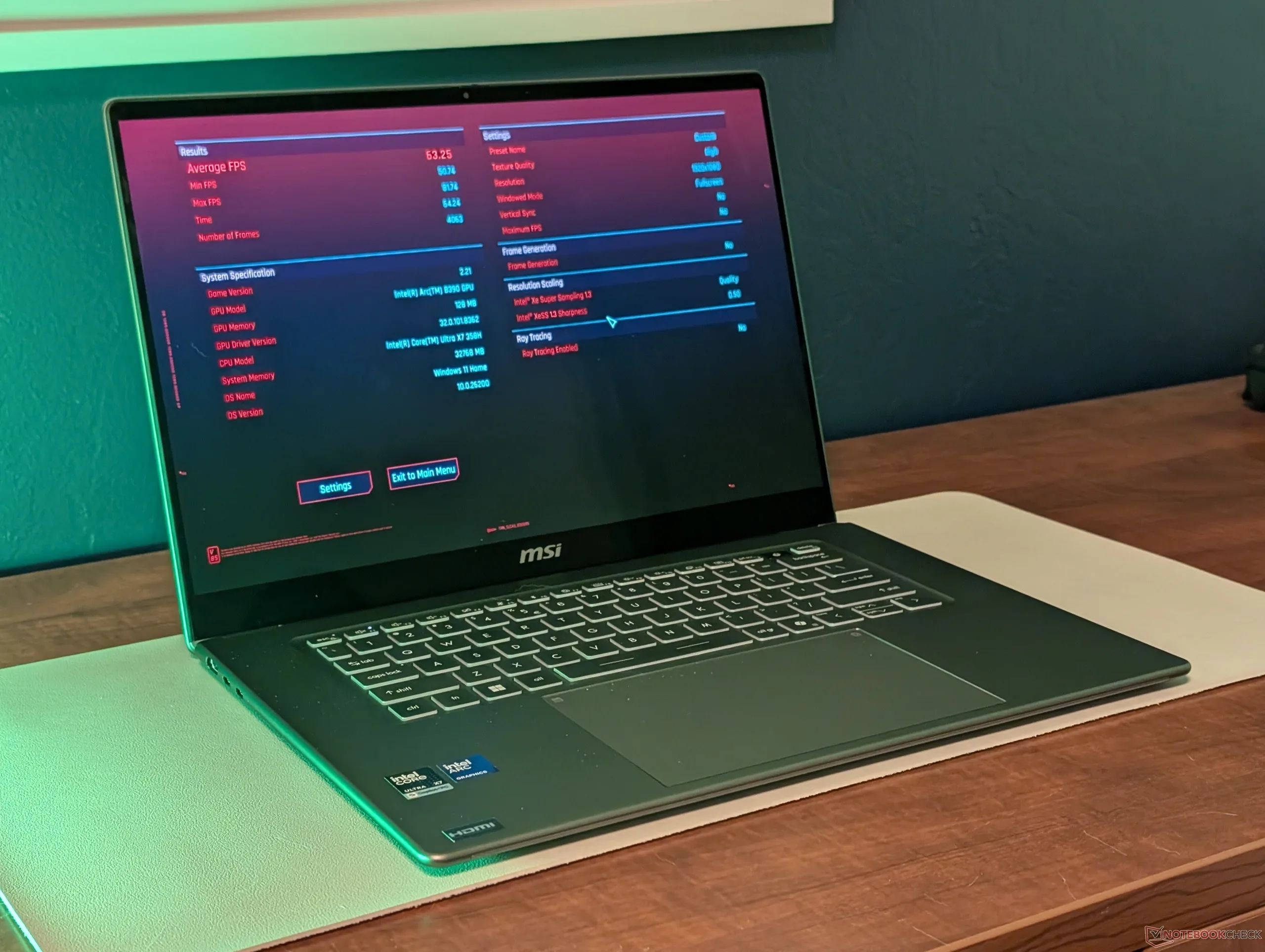 Prestige 16 2026 Runs Cyberpunk 2077 1080p Ultra at 45+ FPS Without Gaming Laptop