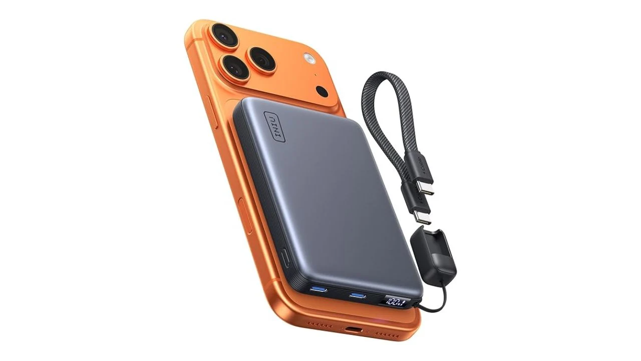 INIU SnapGo Air: Magnetic Aluminum Body, 45W Fast Charging