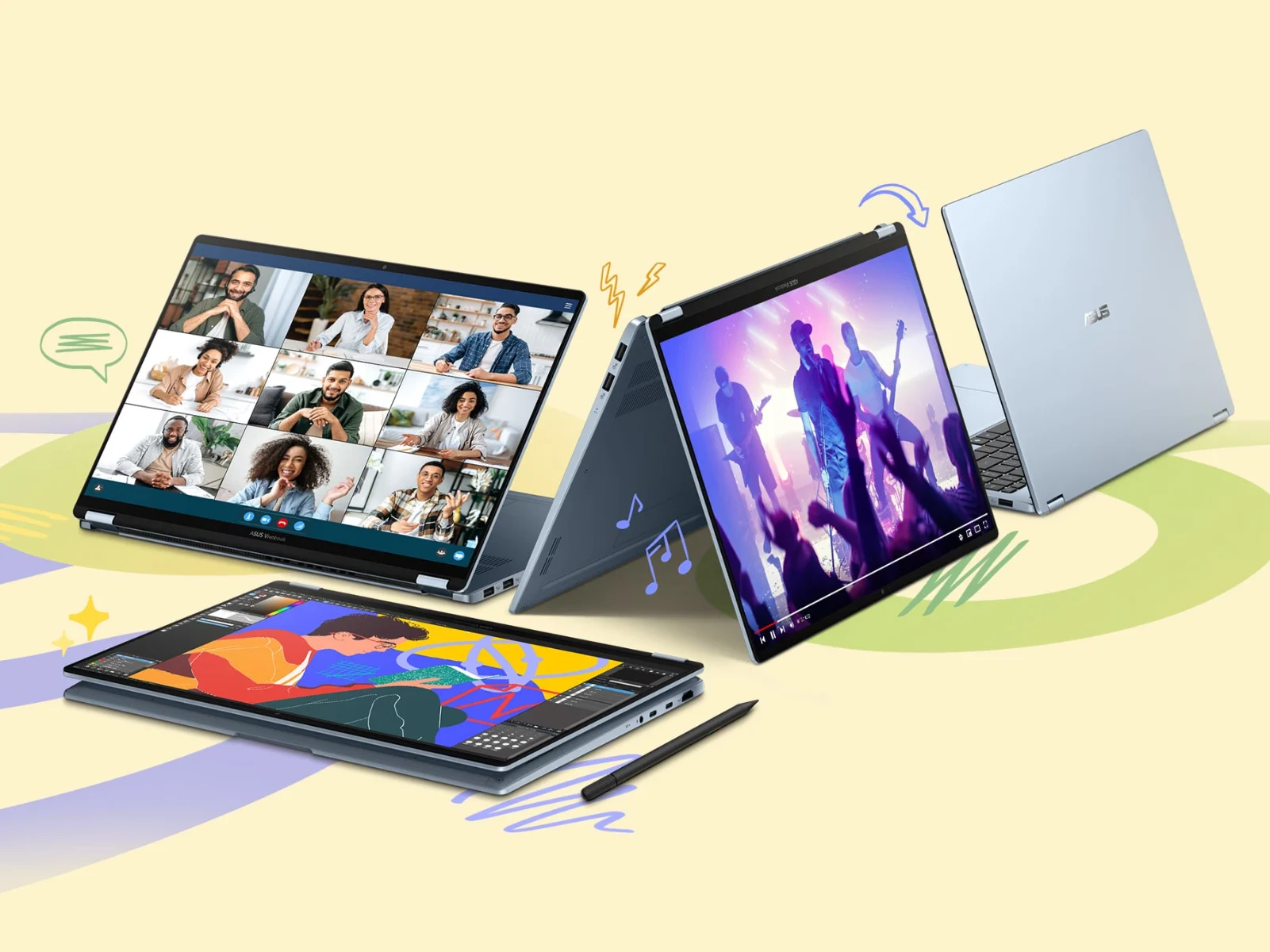 Asus unveils 4 OLED laptops with 25-hour battery life